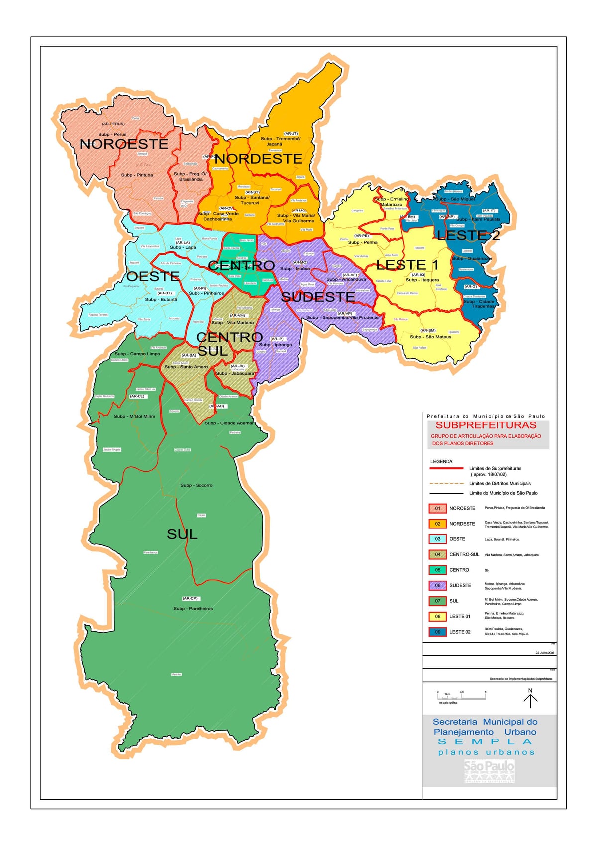 মানচিত্র অঞ্চলে সাও পাওলো