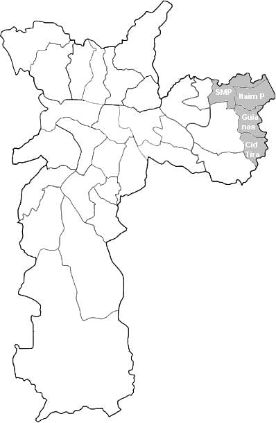 মানচিত্র জোন লেস্টে 2, সাও পাওলো