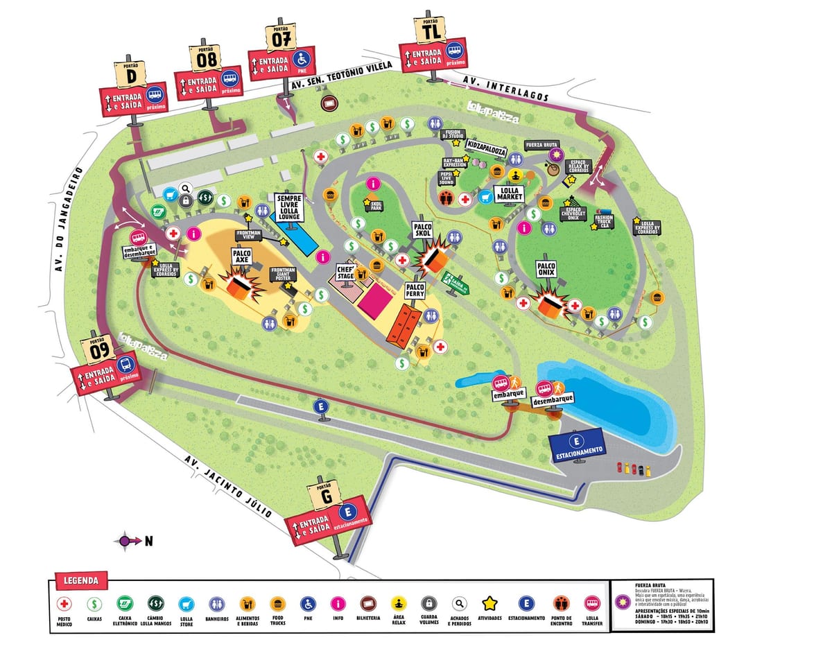 মানচিত্র সাও পাওলো lollapalooza