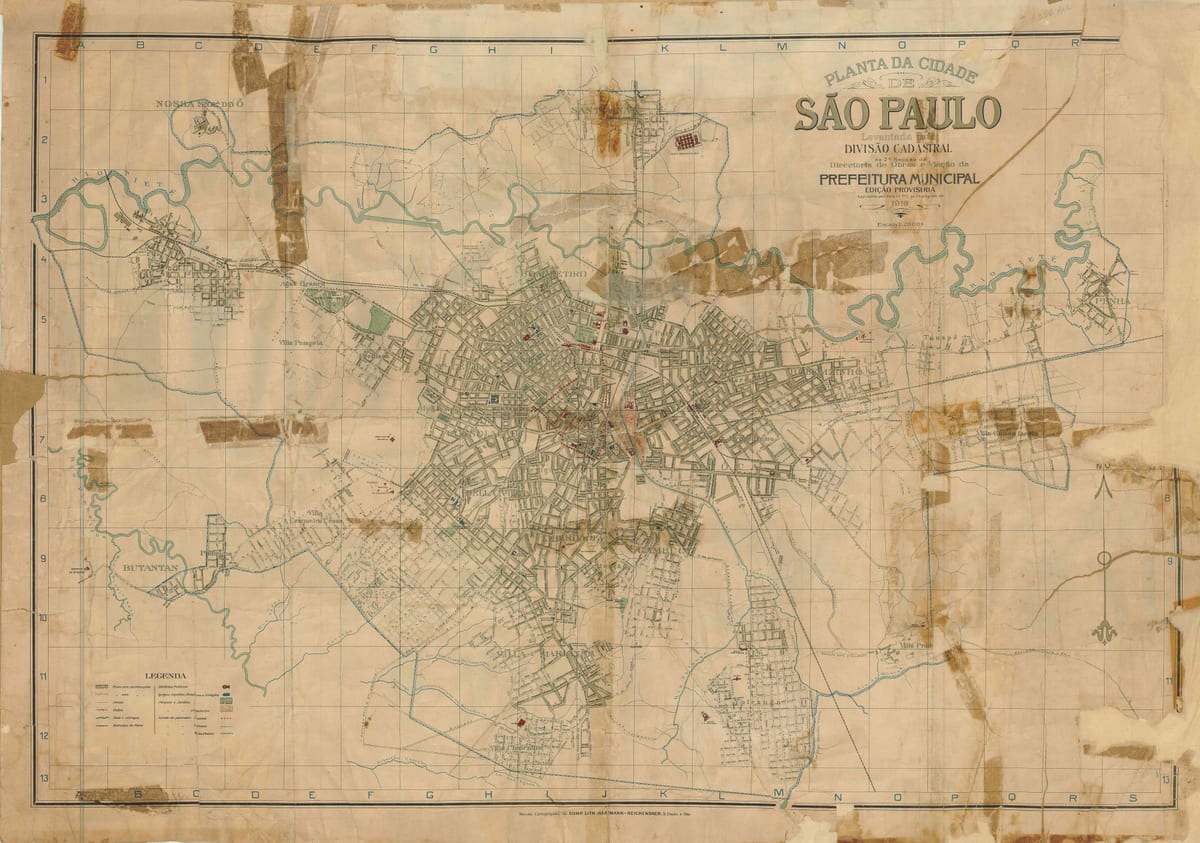 মানচিত্র সাবেক সাও পাওলো - 1916