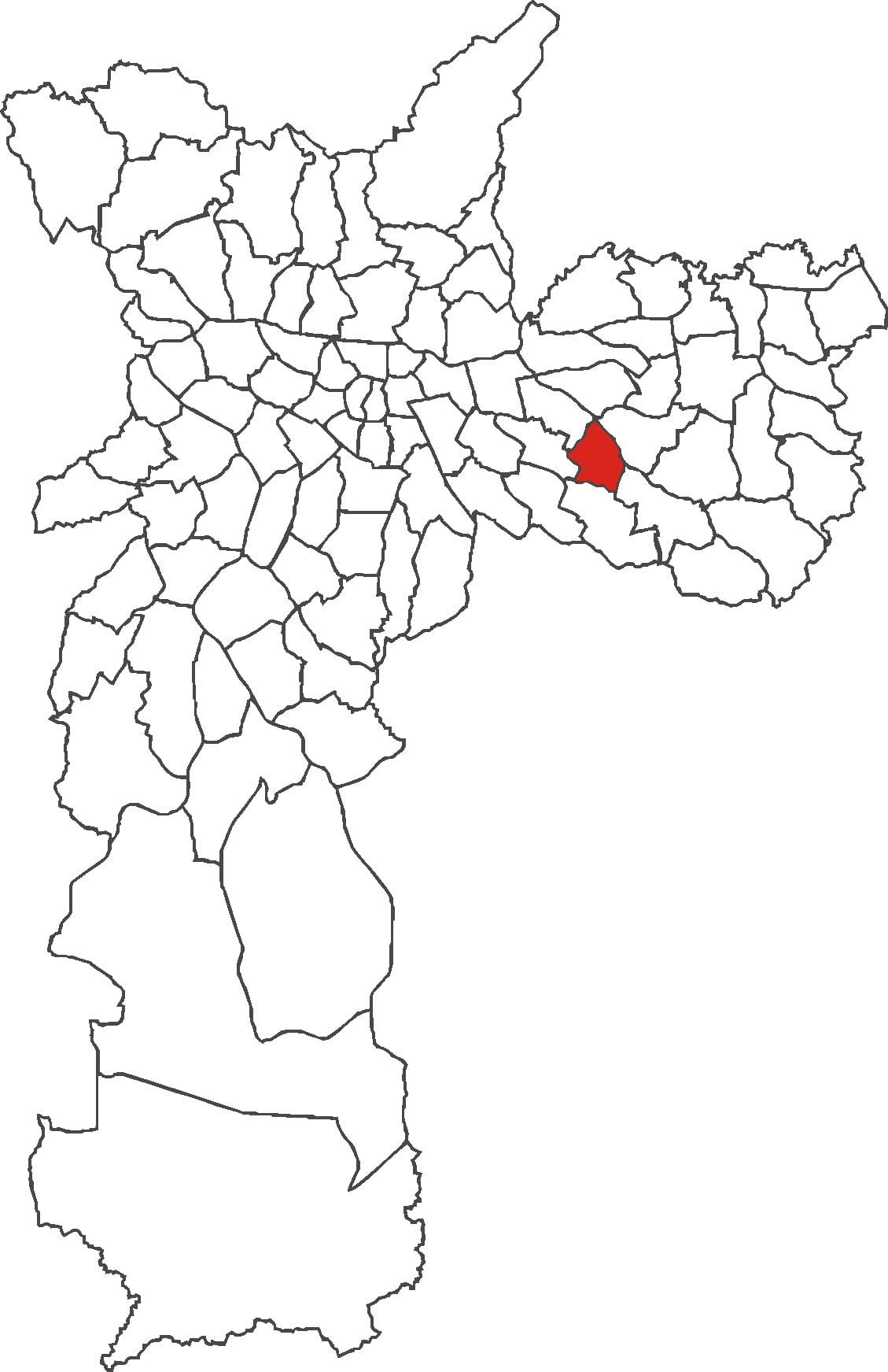 মানচিত্র Aricanduva জেলা