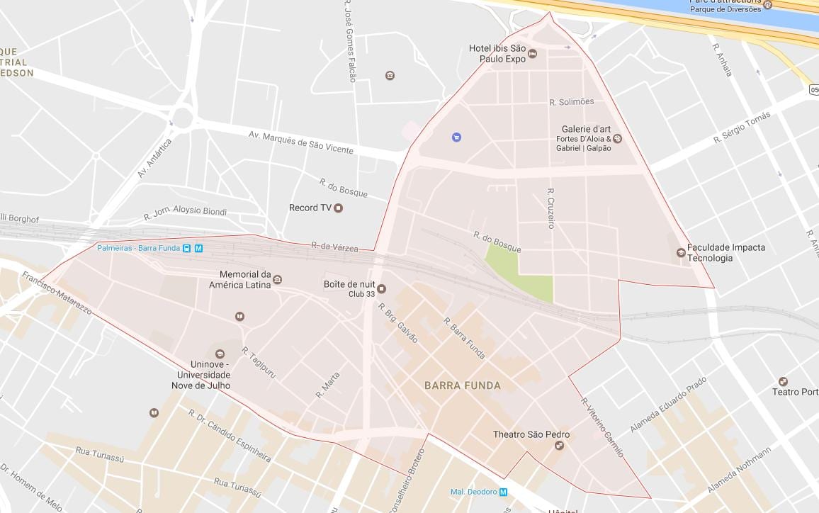 Map of Barra Funda সাও পাওলো