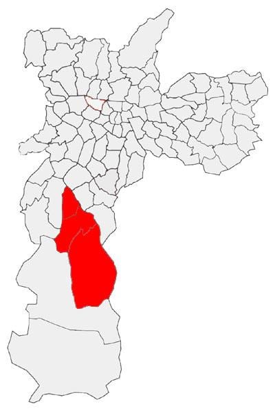 মানচিত্র Capela do Socorro উপ-প্রিফেকচার, সাও পাওলো