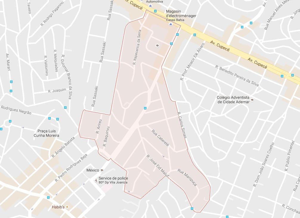 মানচিত্র এর Cidade Ademar সাও পাওলো