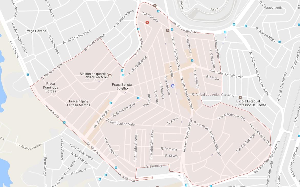 মানচিত্র এর Cidade Dutra সাও পাওলো