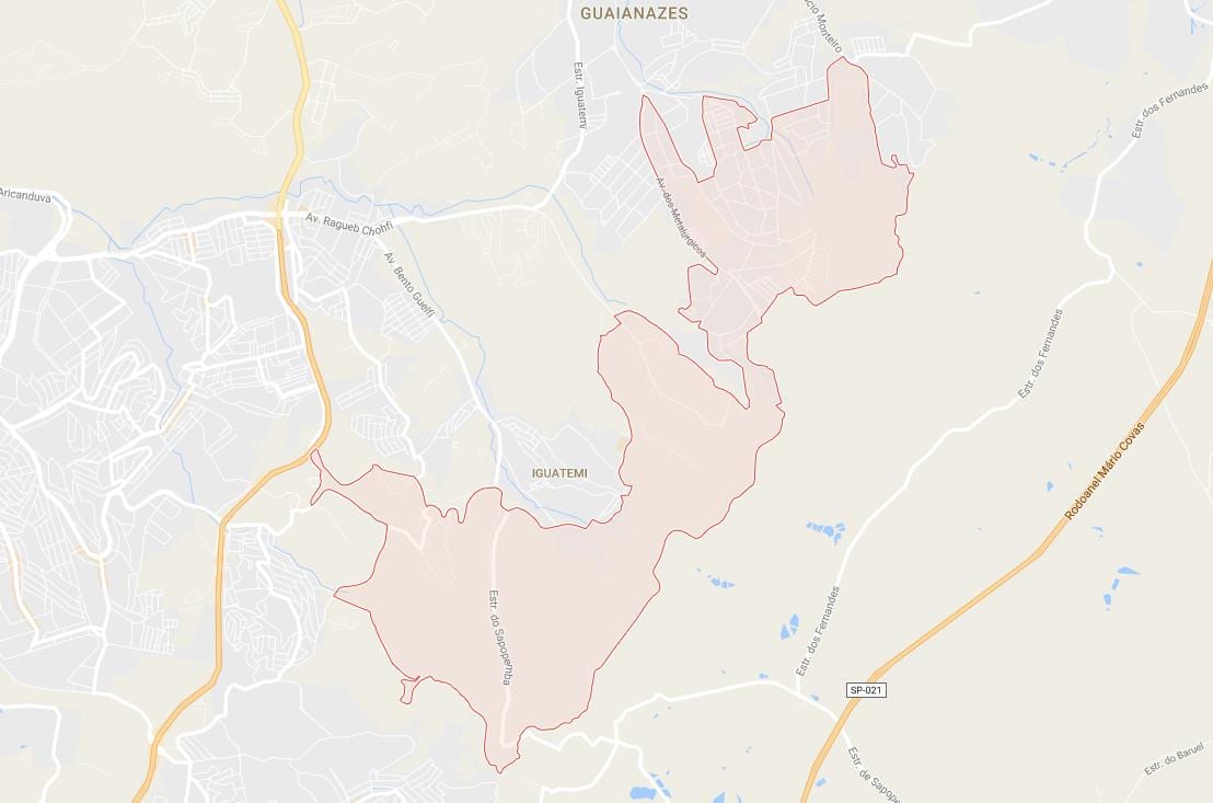 মানচিত্র এর Cidade Tiradentes, সাও পাওলো