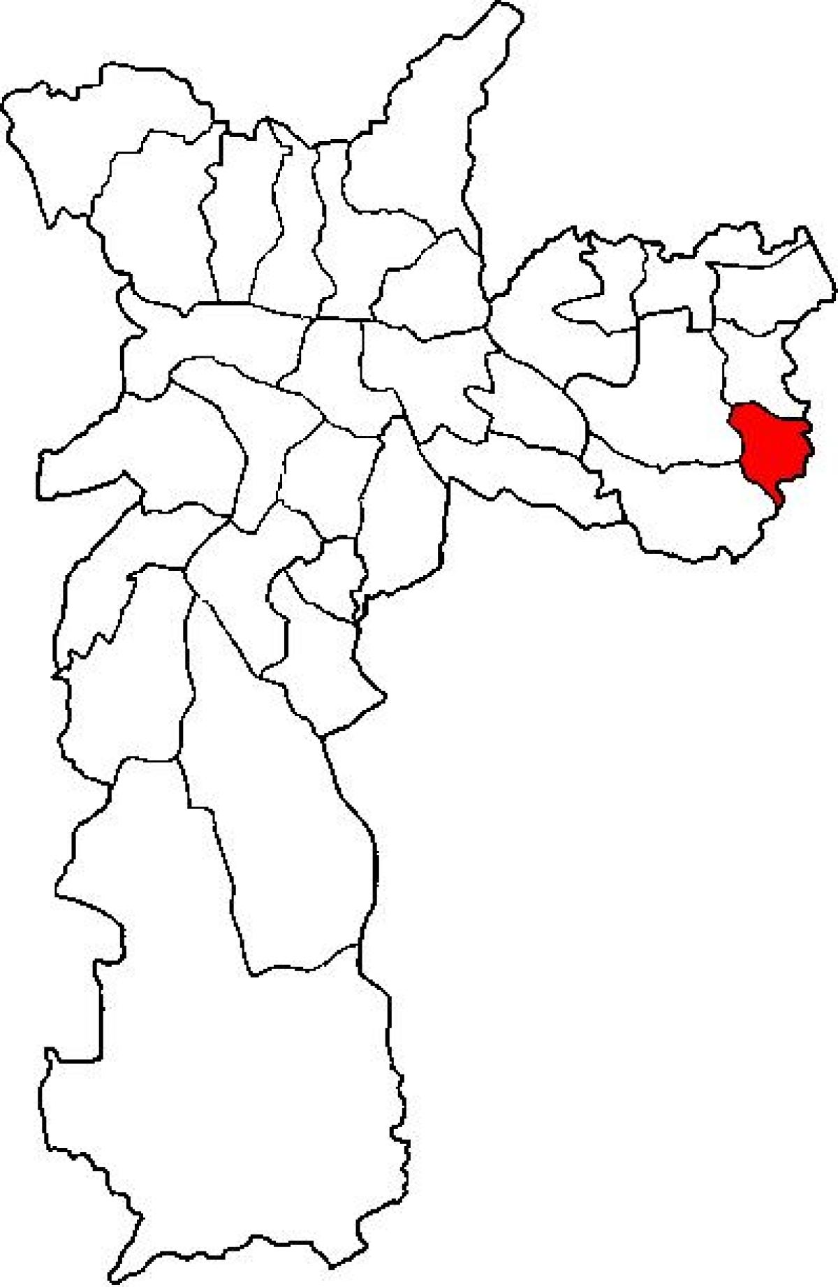 মানচিত্র এর Cidade Tiradentes জেলা