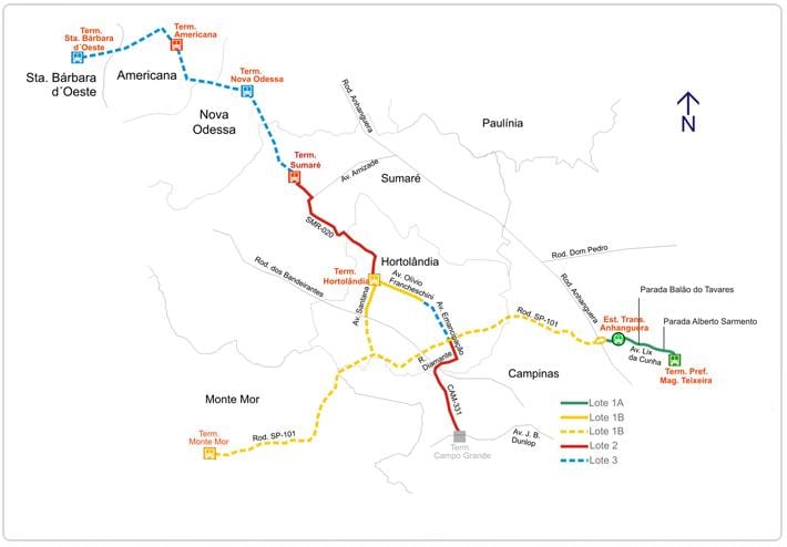 মানচিত্র corredor metropolitano Biléo Soares