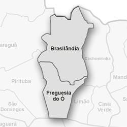 মানচিত্র Freguesia না Ó উপ-প্রিফেকচার