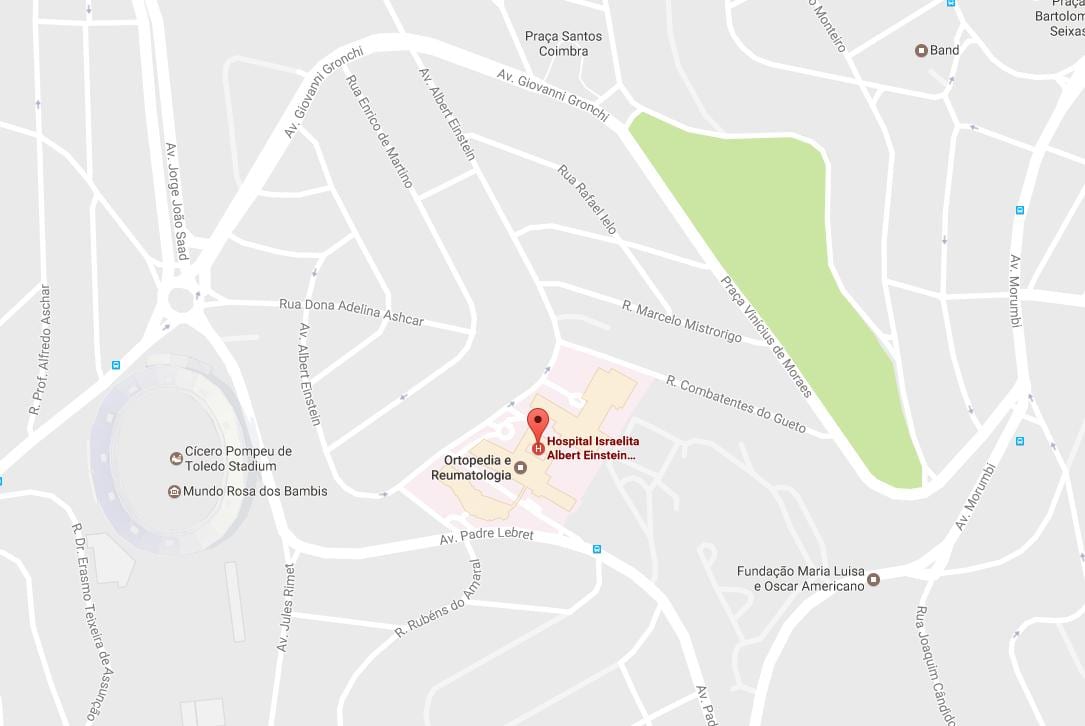 মানচিত্র Israelita আলবার্ট আইনস্টাইন হাসপাতালে