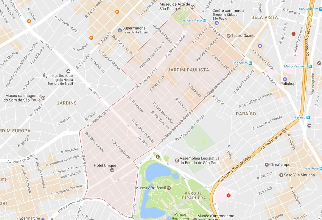 মানচিত্র Jardim Paulista সাও পাওলো