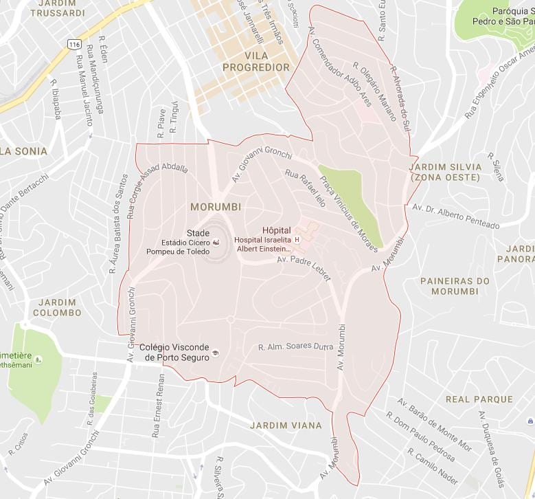 মানচিত্র Morumbi সাও পাওলো