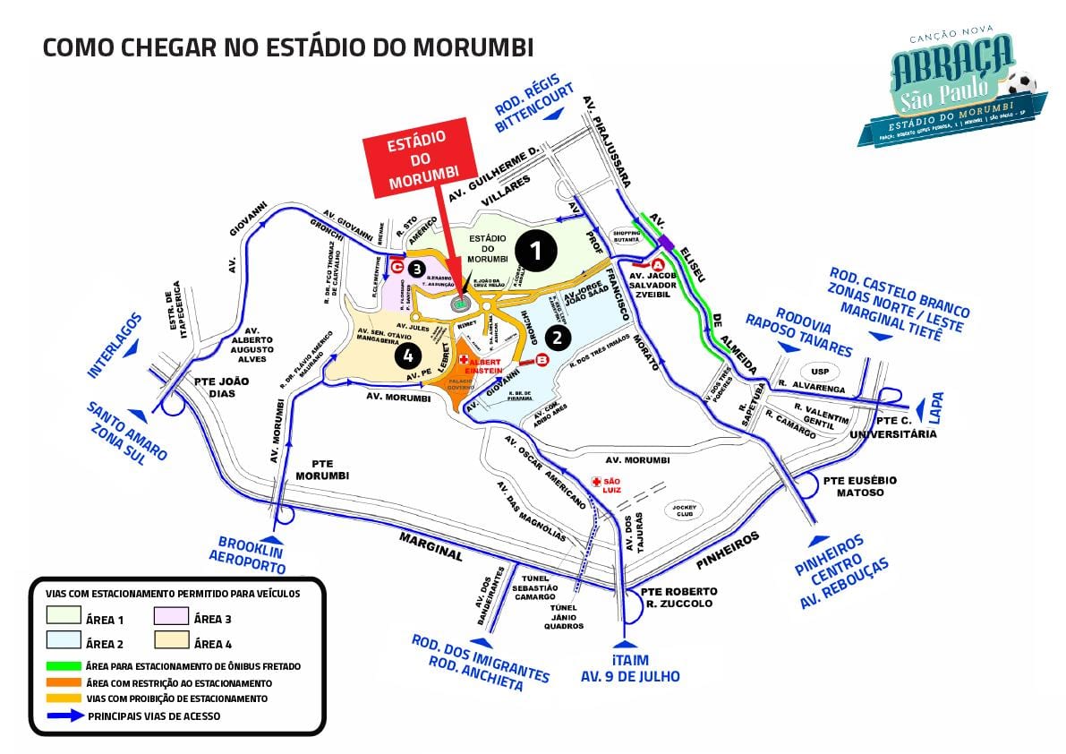 মানচিত্র Morumbi স্টেডিয়াম