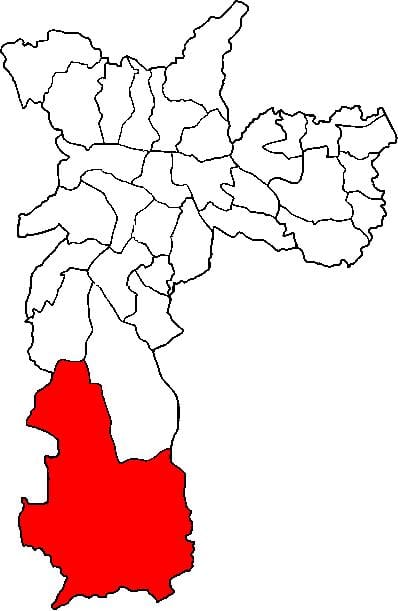 মানচিত্র Parelheiros উপ-প্রিফেকচার, সাও পাওলো