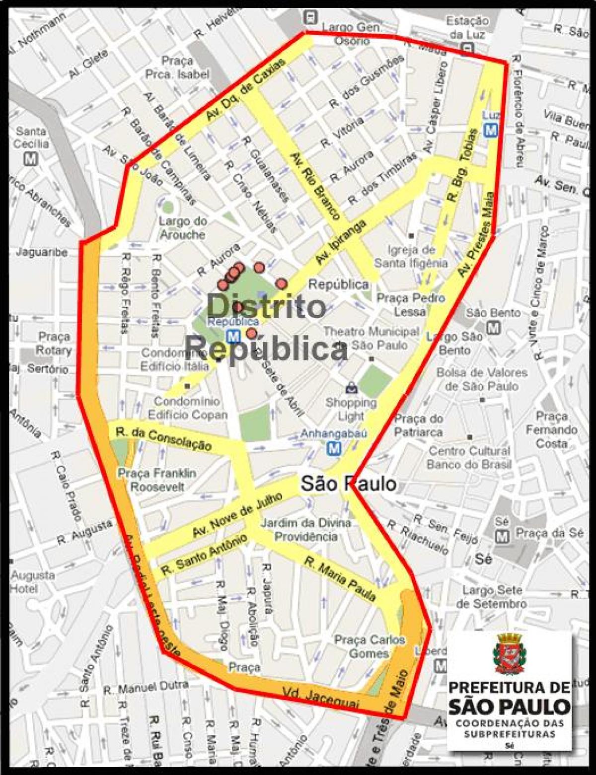 মানচিত্র República সাও পাওলো