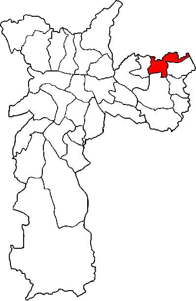 মানচিত্র São Miguel Paulista উপ-প্রিফেকচার, সাও পাওলো
