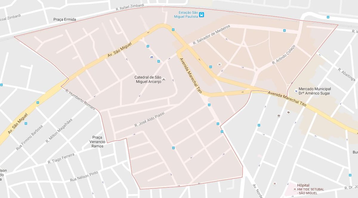 মানচিত্র São Miguel Paulista সাও পাওলো