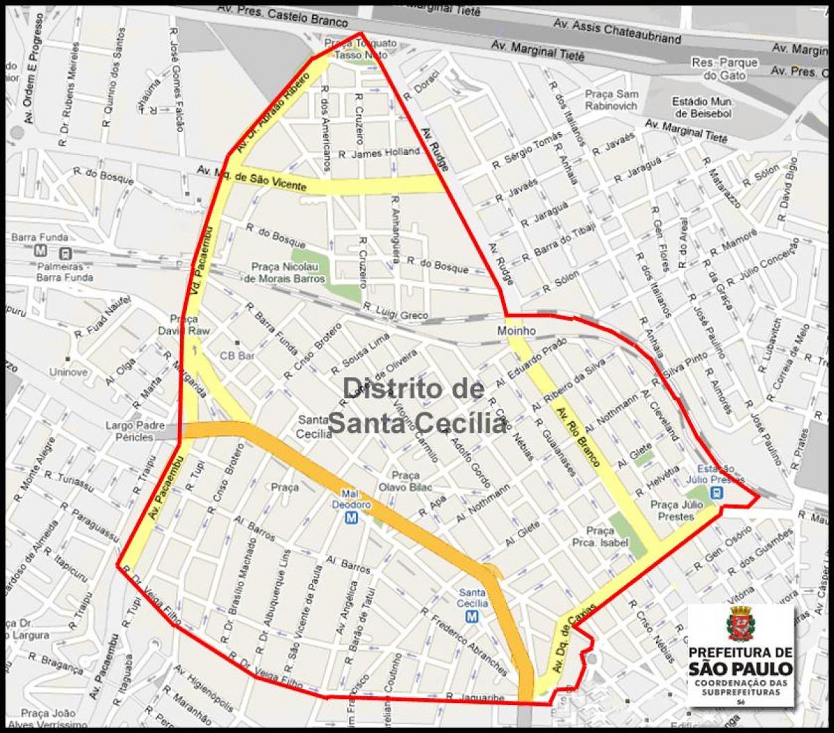 Map of Santa Cecília সাও পাওলো