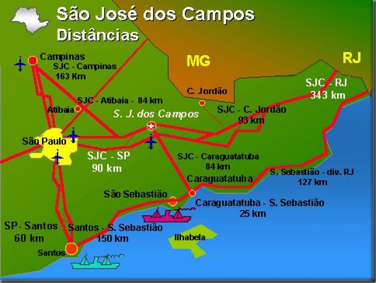 মানচিত্র, São José dos Campos বিমানবন্দর