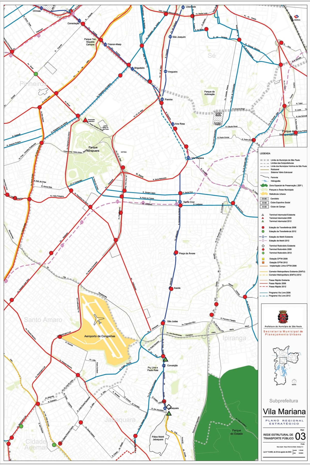 মানচিত্র এর Vila মারিয়ানা সাও পাওলো - পাবলিক transports
