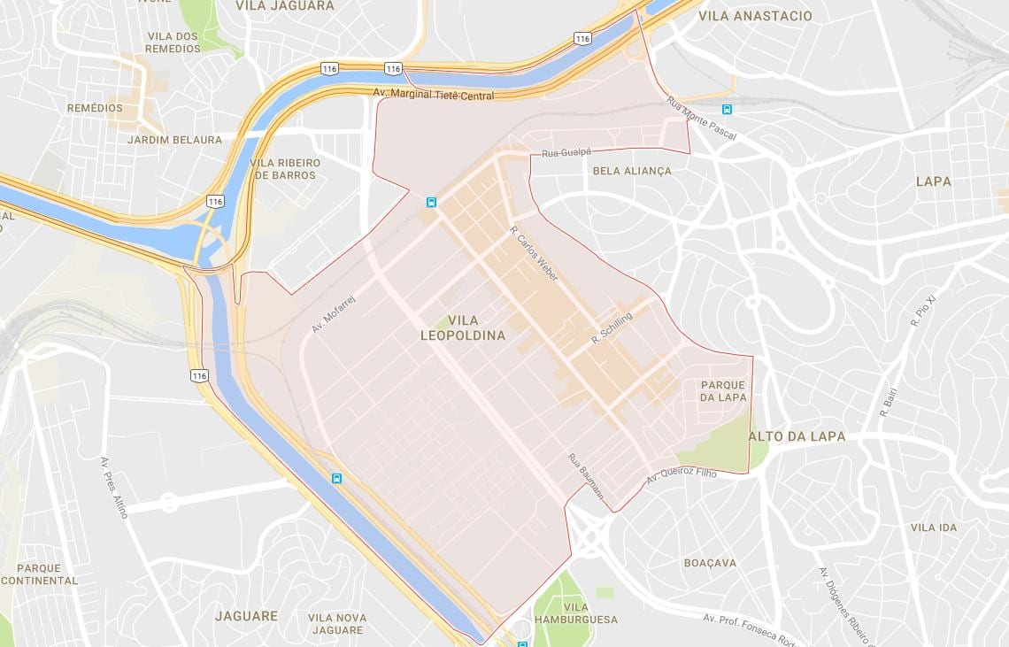 মানচিত্র এর Vila Leopoldina সাও পাওলো