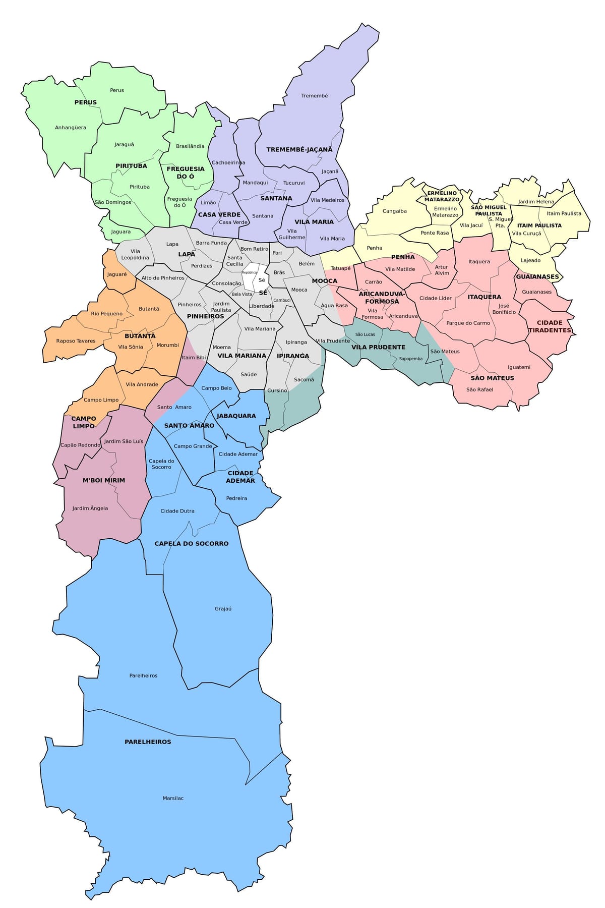 মানচিত্র zonas এসপি