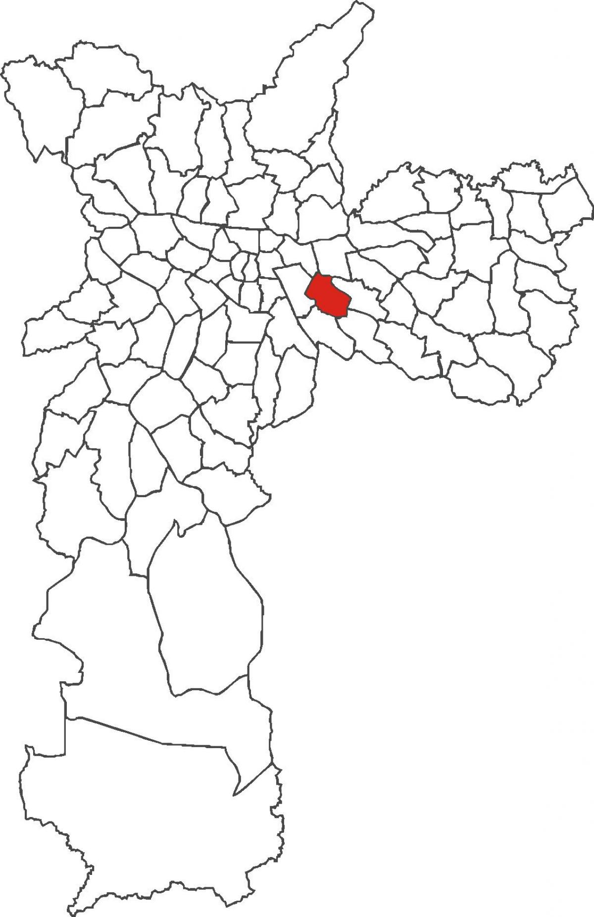 মানচিত্র Água ফলক জেলা