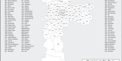 মানচিত্র জেলায় সাও পাওলো