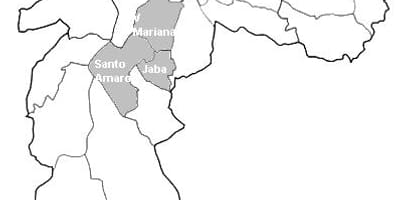 মানচিত্র জোন Centro-Sul সাও পাওলো