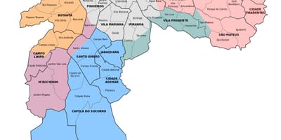 মানচিত্র, প্রশাসনিক জোন এর সাও পাওলো