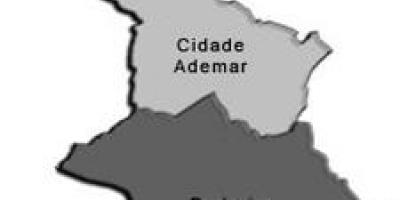 মানচিত্র এর Cidade Ademar উপ-প্রিফেকচার