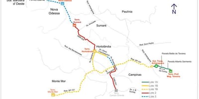 মানচিত্র corredor metropolitano Biléo Soares