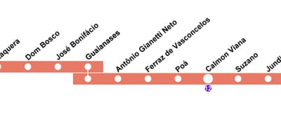মানচিত্র CPTM সাও পাওলো - লাইন 11 - প্রবাল