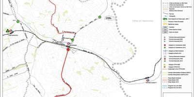 মানচিত্র Guaianases সাও পাওলো - পাবলিক transports