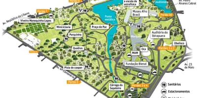 মানচিত্র Ibirapuera পার্ক, সাও পাওলো
