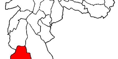 মানচিত্র Parelheiros উপ-প্রিফেকচার, সাও পাওলো