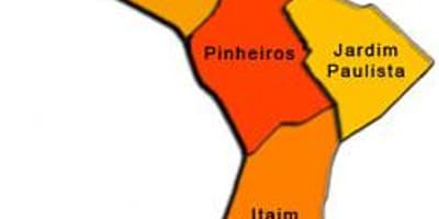 মানচিত্র Pinheiros উপ-প্রিফেকচার