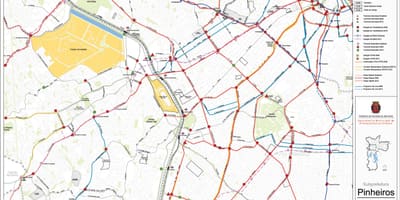মানচিত্র Pinheiros সাও পাওলো - পাবলিক transports