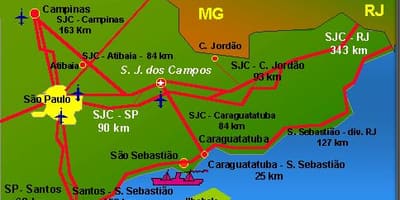 মানচিত্র, São José dos Campos বিমানবন্দর