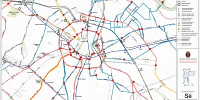 মানচিত্র Sé, সাও পাওলো - পাবলিক transports