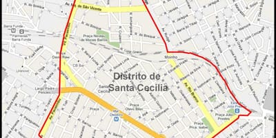 Map of Santa Cecília সাও পাওলো